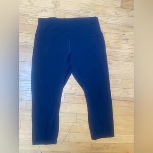 Lulu lemon navy leggings. Size 12.